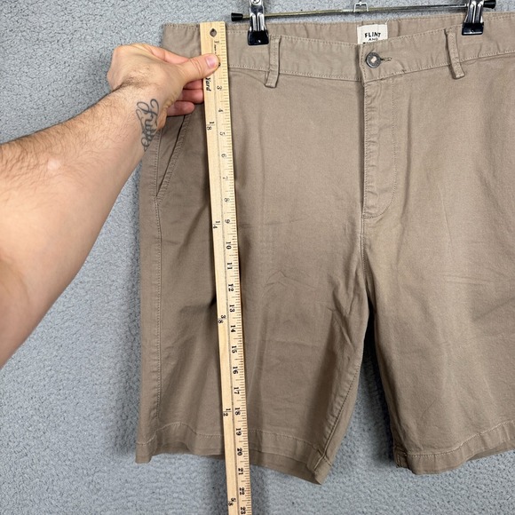 Flint & Tinder Shorts Mens 34 Beige Khaki‎ 365 Chino Stretch Huckberry Everyday - Picture 8 of 12